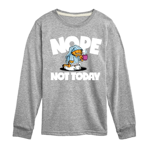 Garfield - Nope Not Today - Toddler & Youth Long Sleeve Graphic T-Shirt