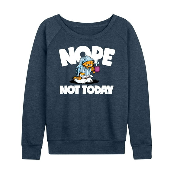 Garfield - Nope Not Today - Women's Lightweight French Terry Long Sleeve Shirt