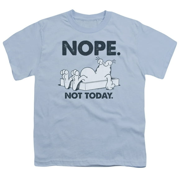 Garfield Nope S/S Youth 18/1 T-Shirt Light Blue