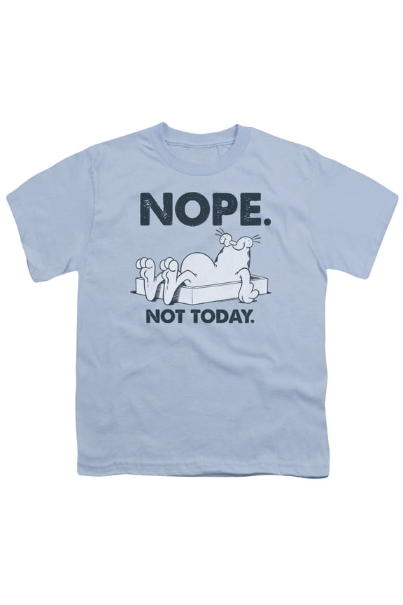 Garfield - Nope - Youth Short Sleeve Shirt - Large