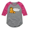 thumbnail image 1 of Garfield - Not Always Right - Toddler And Youth Girls Raglan Graphic T-Shirt, 1 of 5