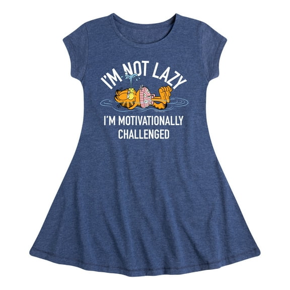 Garfield - Not Lazy - Toddler And Youth Girls Fit And Flare Dress