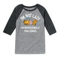 thumbnail image 1 of Garfield - Not Lazy - Toddler And Youth Raglan Graphic T-Shirt, 1 of 5