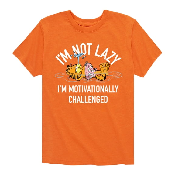 Garfield - Not Lazy - Toddler And Youth Short Sleeve Graphic T-Shirt