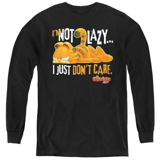 Garfield - Not Lazy - Youth Long Sleeve Shirt - Medium