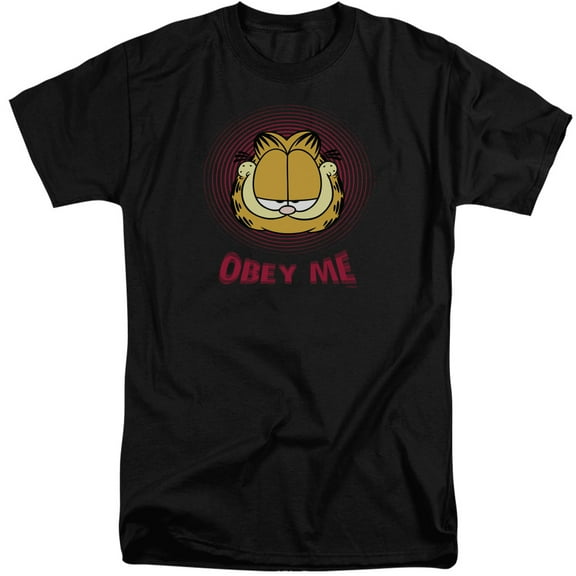 Garfield Obey Me S/S Adult Tall Black