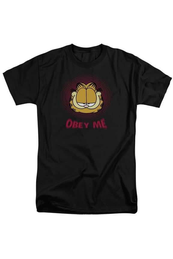 Garfield Obey Me S/S Adult Tall Black