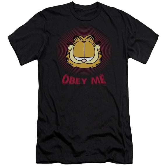 Garfield - Obey Me - Slim Fit Short Sleeve Shirt - Small
