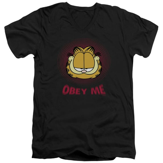 Garfield - Obey Me - Slim Fit V Neck Shirt - XX-Large