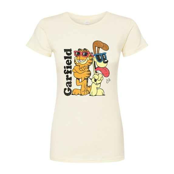 Garfield - Odie Sunglasses - Juniors Fitted Graphic T-Shirt