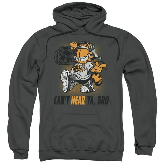 Garfield Oh Snap Adult Pullover Hoodie Sweatshirt Charcoal