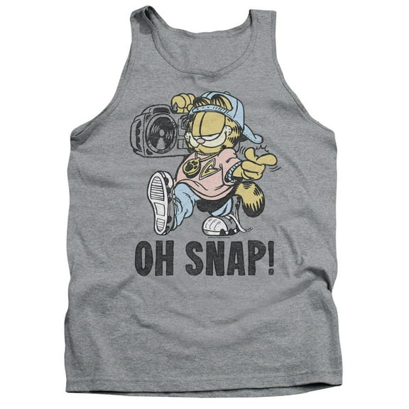 Garfield Oh Snap Adult Tank Top Athletic Heather