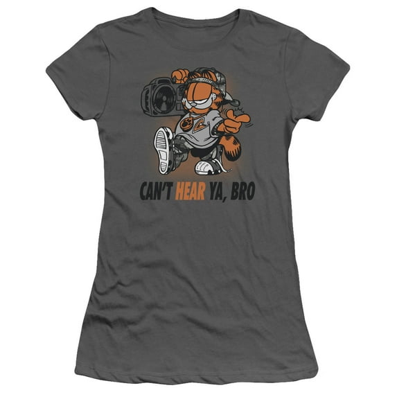 Garfield Oh Snap S/S Junior Women's T-Shirt Sheer Charcoal