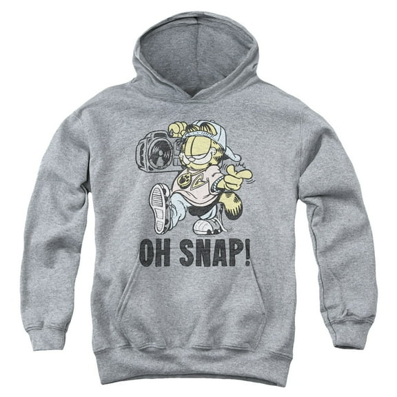 Garfield Oh Snap Youth Pullover Hoodie Sweatshirt Heather