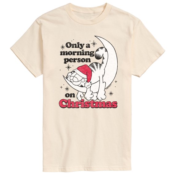 Garfield - Only A Morning Person On Christmas - Men's Short Sleeve Graphic T-Shirt