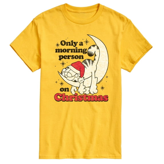 Garfield - Only A Morning Person On Christmas - Men's Short Sleeve Graphic T-Shirt
