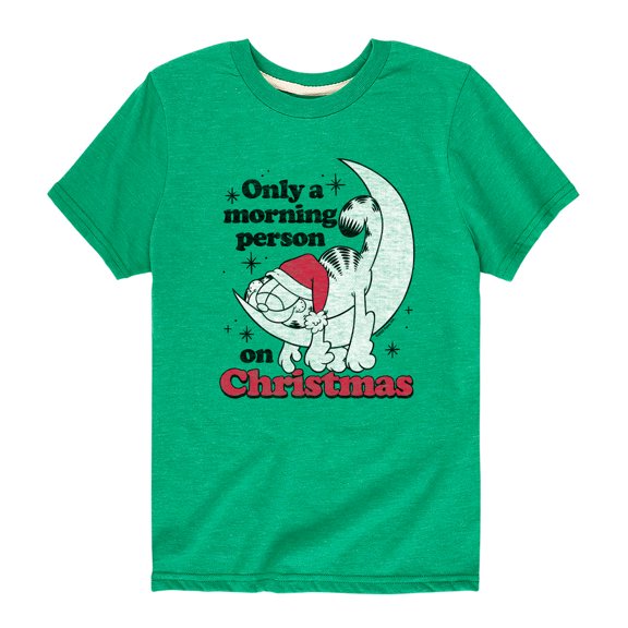 Garfield - Only A Morning Person On Christmas - Toddler And Youth Short Sleeve Graphic T-Shirt