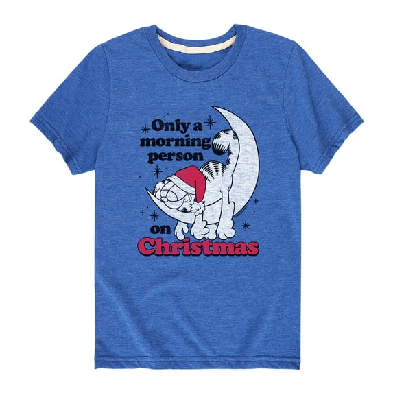 Garfield - Only A Morning Person On Christmas - Toddler And Youth Short Sleeve Graphic T-Shirt