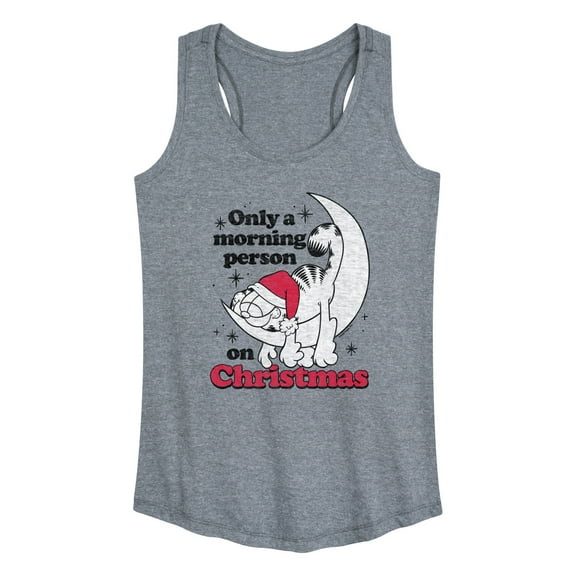 Garfield - Only A Morning Person On Christmas - Women's Racerback Tank Top