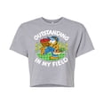 thumbnail image 1 of Garfield - Outstanding In My Field - Juniors Cropped Cotton Blend T-Shirt, 1 of 5