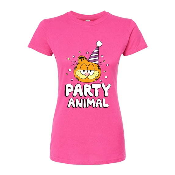 Garfield - Party Animal - Juniors Fitted Graphic T-Shirt
