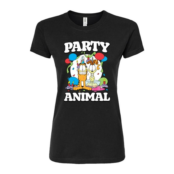 Garfield - Party Animal - Juniors Fitted Graphic T-Shirt