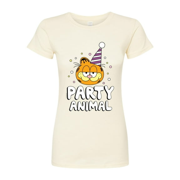 Garfield - Party Animal - Juniors Fitted Graphic T-Shirt