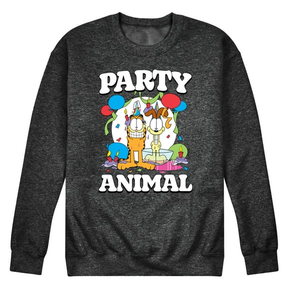 Garfield - Party Animal - Men's Crew Neck Fleece Pullover