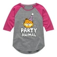 thumbnail image 1 of Garfield - Party Animal - Toddler & Youth Girls Raglan Graphic T-Shirt, 1 of 5