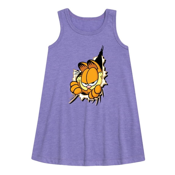 Garfield - Peeking Out - Toddler and Youth Girls A-line Dress