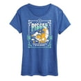 thumbnail image 1 of Garfield - Pisces Garfield Astrology - Womens Short Sleeve Graphic T-Shirt, 1 of 4