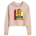 thumbnail image 1 of Garfield - Pixel Square - Juniors Cropped Pullover Hoodie, 1 of 5