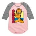 thumbnail image 1 of Garfield - Pixel Square - Toddler & Youth Girls Raglan Graphic T-Shirt, 1 of 5