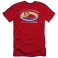 thumbnail image 1 of Garfield Pop Out Of Bed Premium Canvas Adult Slim Fit 30/1 T-Shirt Red, 1 of 1