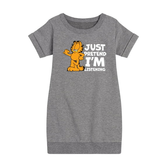 Garfield - Pretend I'm Listening - Toddler And Youth Girls Fleece Dress