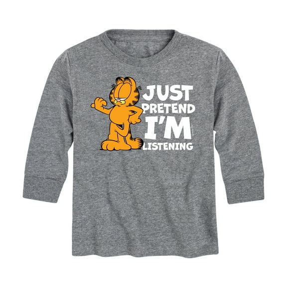 Garfield - Pretend I'm Listening - Toddler And Youth Long Sleeve Graphic T-Shirt