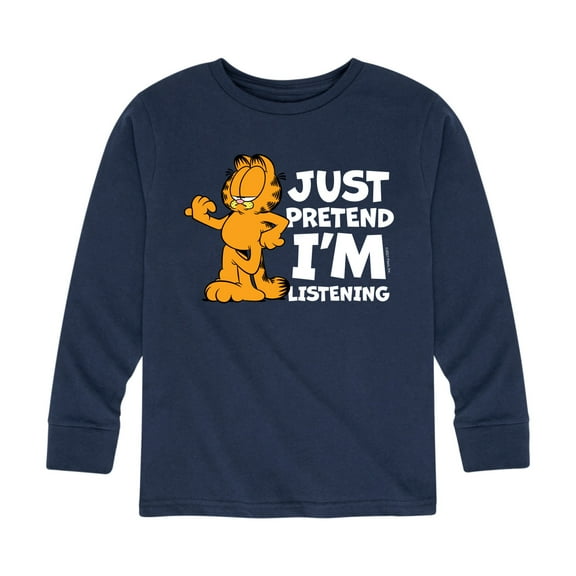Garfield - Pretend I'm Listening - Toddler And Youth Long Sleeve Graphic T-Shirt
