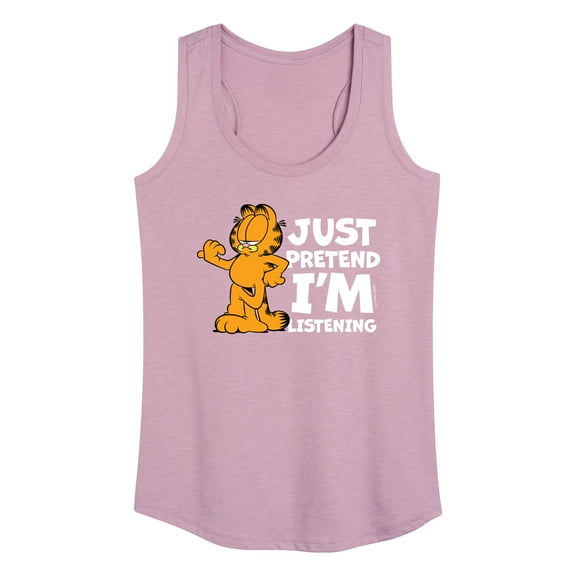 Garfield - Pretend Im Listening - Women's Racerback Tank Top