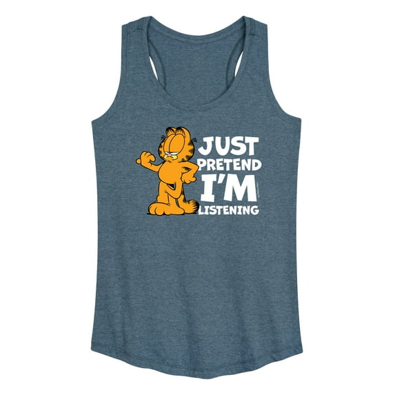 Garfield - Pretend Im Listening - Women's Racerback Tank Top
