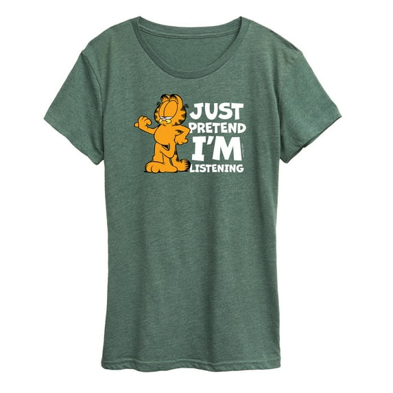 Garfield - Pretend Im Listening - Women's Short Sleeve Graphic T-Shirt