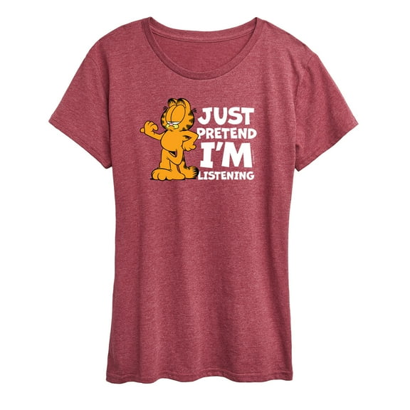 Garfield - Pretend Im Listening - Women's Short Sleeve Graphic T-Shirt