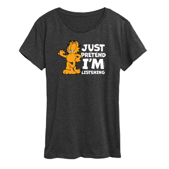 Garfield - Pretend Im Listening - Women's Short Sleeve Graphic T-Shirt