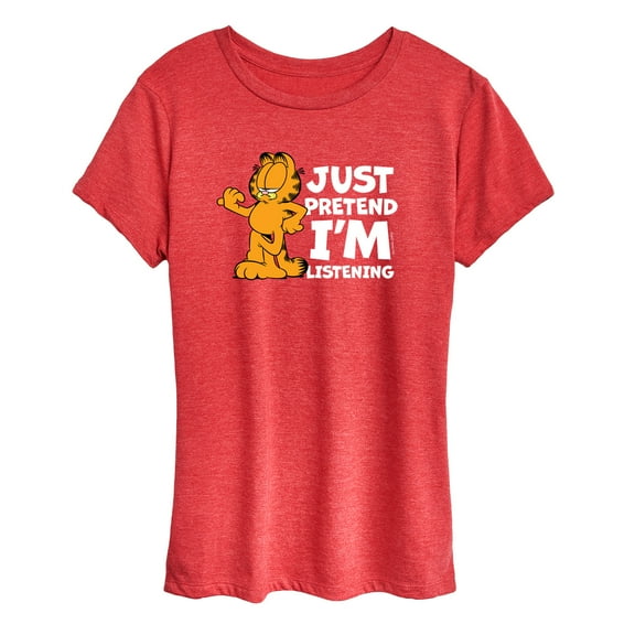 Garfield - Pretend Im Listening - Women's Short Sleeve Graphic T-Shirt