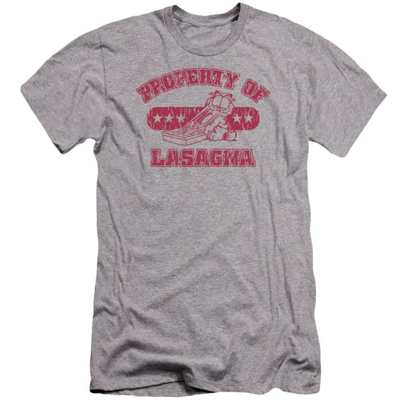 Garfield - Property Of Lasagna - Premium Slim Fit Short Sleeve Shirt - X-Large