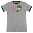thumbnail image 1 of Garfield Question Adult Ringer Heather Black, 1 of 1