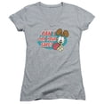 thumbnail image 1 of Garfield Question Junior Women's V-Neck T-Shirt Athletic Heather, 1 of 1