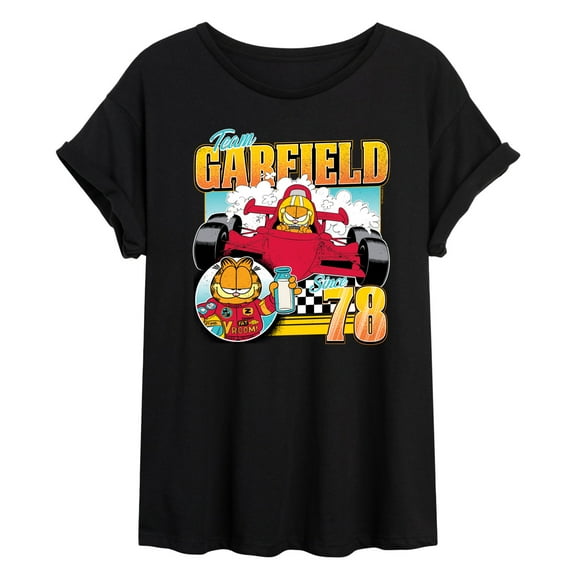 Garfield - Racing Garfield - Women's Oversized Graphic T-Shirt