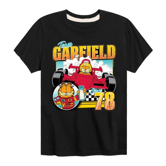Garfield - Racing Garfield - Youth And Toddler Short Sleeve Graphic T-Shirt