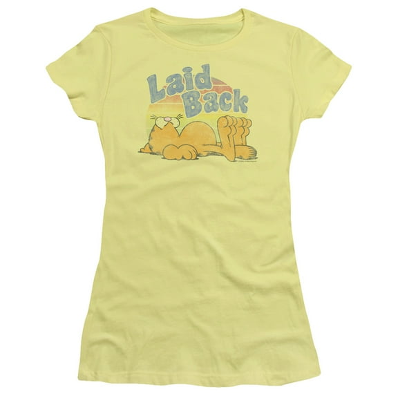 Garfield - Rad Garfield - Juniors Teen Girls Cap Sleeve Shirt - Small