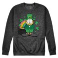 thumbnail image 1 of Garfield Rainbow Shamrocks - Men's Crew Neck Fleece Pullover, 1 of 5